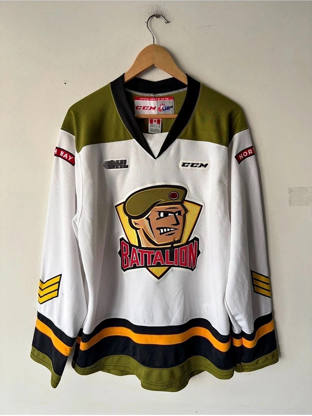 CCM North Bay Battalion OHL Hockey Jersey Size M